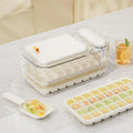 Own Factory Ice Lattice Stackable Space-Saving One Button Release Refrigerator Freezer Tool Square Ice Cube Tray with Lid Bin