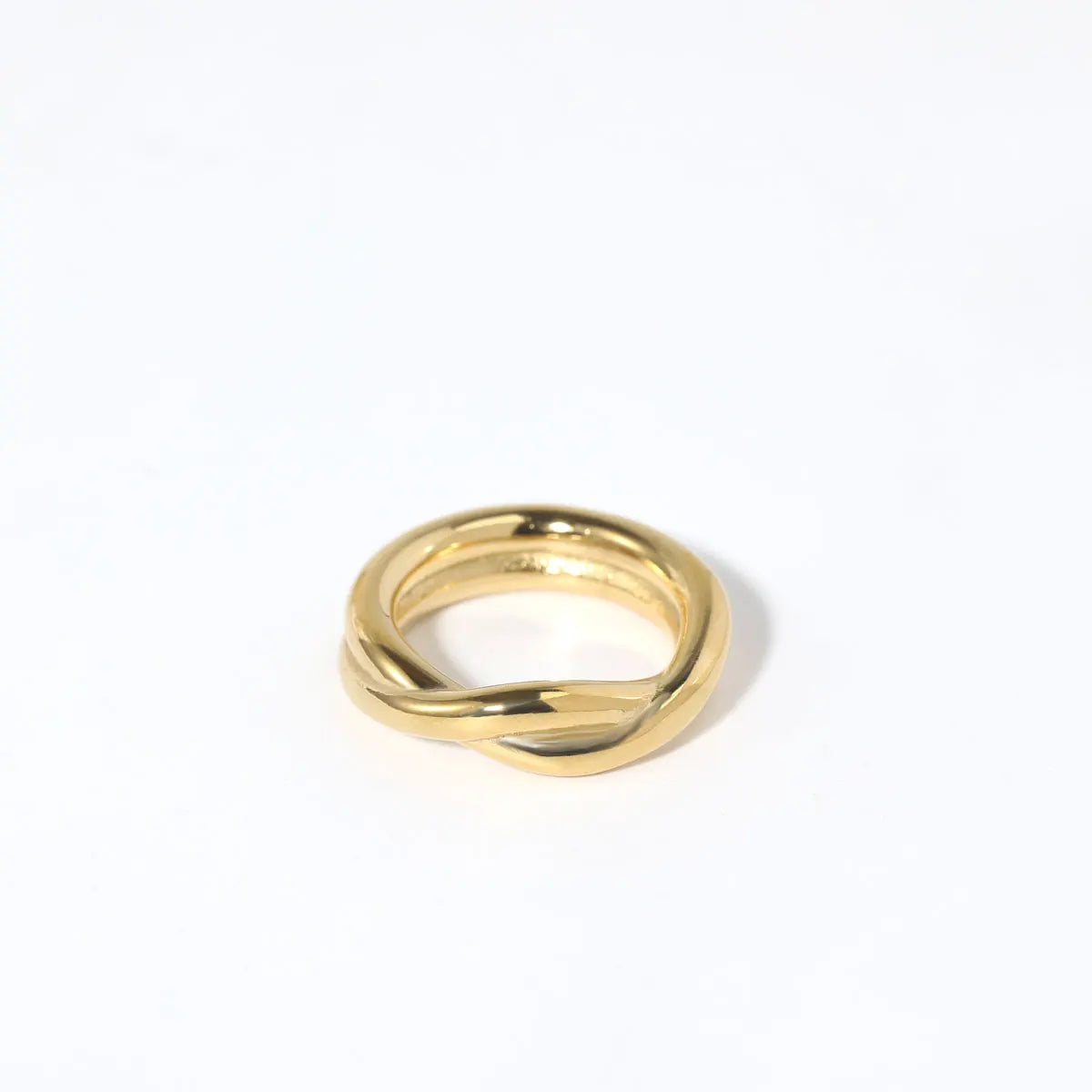 Popular Minimalist Statement Stackable Ring Jewelry Stainless Steel  Plated Knot Twist Rings for Women