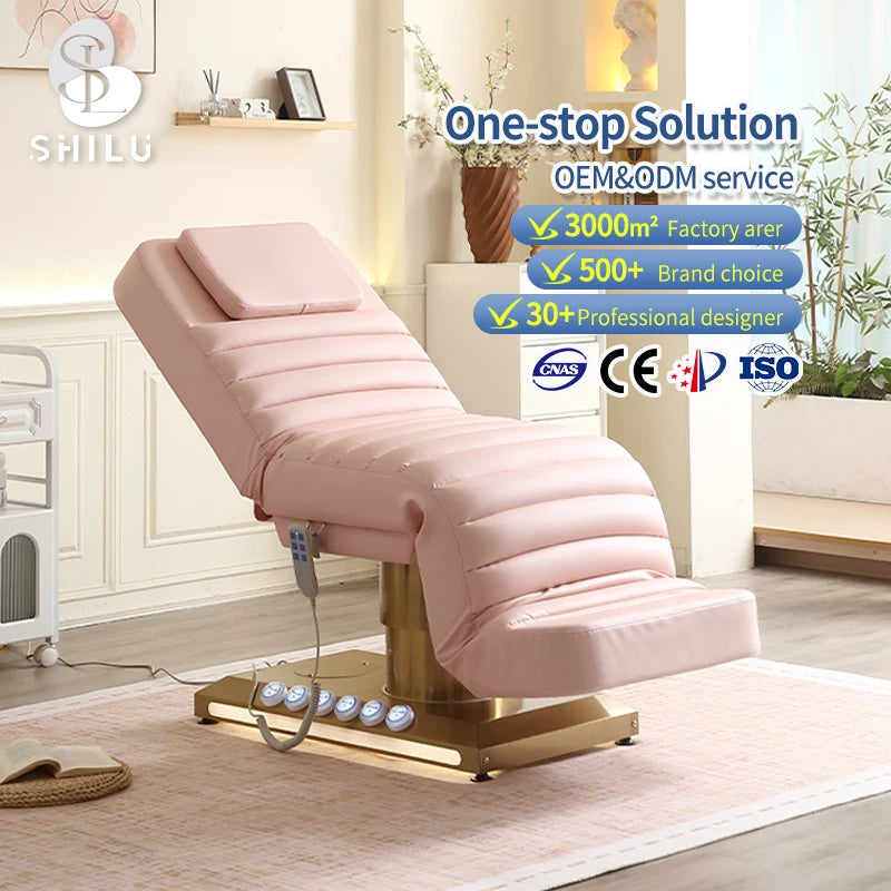 SHILU Motor Electric Facial Beauty Adjustable Electric Physiotherapy Massage Bed Beauty Salon Eyelash Massage Bed