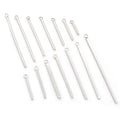20pc/lot 20/25/30/35mm Stainless Steel Rectangular Straight Tube for Earrings Findings Necklace Pendant Charms Jewelry Making MegaBDM