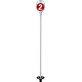 Handle Style Golf Flag Pole with Practice Green Marker and Durable Metal Ball Retriever Base