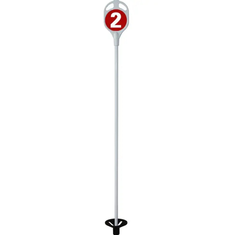 Handle Style Golf Flag Pole with Practice Green Marker and Durable Metal Ball Retriever Base