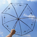 Pocket Umbrella Transparent Umbrella Automatic clear Umbrella 3 Folding
