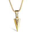 2023 New Retro Viking Spear Arrowhead Primal Necklaces for Men Rock Punk Stainless Steel Tribal Pendants Jewelry