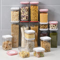 Stackable Pet Dog Food Storage Containers with Lids Plastic Sealed Cans Airtight Pantry Jars for Cereal Rice Preservation
