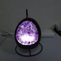 Natural Amethyst Geode Lamp Dinosaur Egg USB Interface Citrine Dinosaur Egg Crystal Lamp