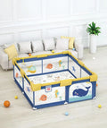 Apartment-Friendly Baby Park Print Cloth Playpen Baby Gates for Babies and Toddlers