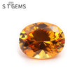 Yellow Synthetic Corundum Stones 22# Oval Cut Gemstone for Sale