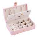 Portable PU Leather Jewelry Case with Custom Logo Travel Organizer and Plush Cardboard for Storage Gift Packing