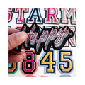 Custom 3D Embroidered Patches Iron-on Logo Baseball Clothing Labels Bonnets Chenille Felt PU Customized Embroidered Patches for