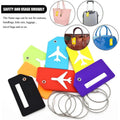Personalized Silicone Waterproof ID Tags with Metal Loop-Durable Bag Name Labels for Suitcases & School Backpacks