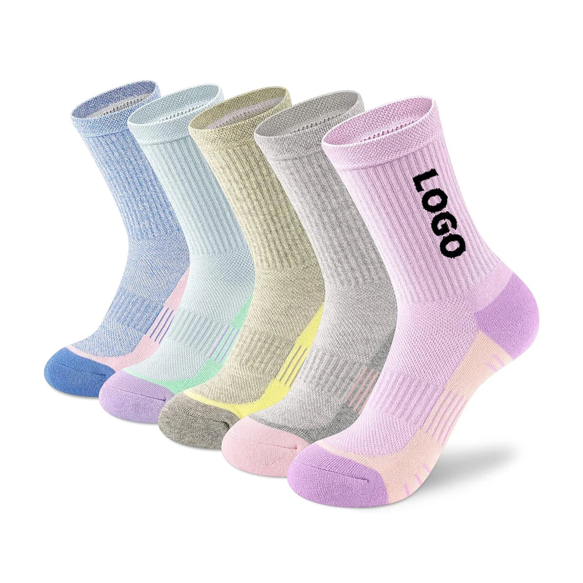 Customized Performance Sport Running Socks Breathable Knitted Sport Sock Custom Logo Athletic Sock