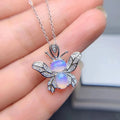 Hot Popular Women's Geometric Vintage Necklace Set Natural Opal 925 Sterling Silver Rhodium Gold for Gift GIA Certified Jewelry