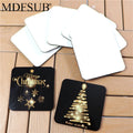 MDFSUB Stock 4mm Thick Eco-Friendly Wooden Sublimation Coasters 100mm Square White Blank for Bars