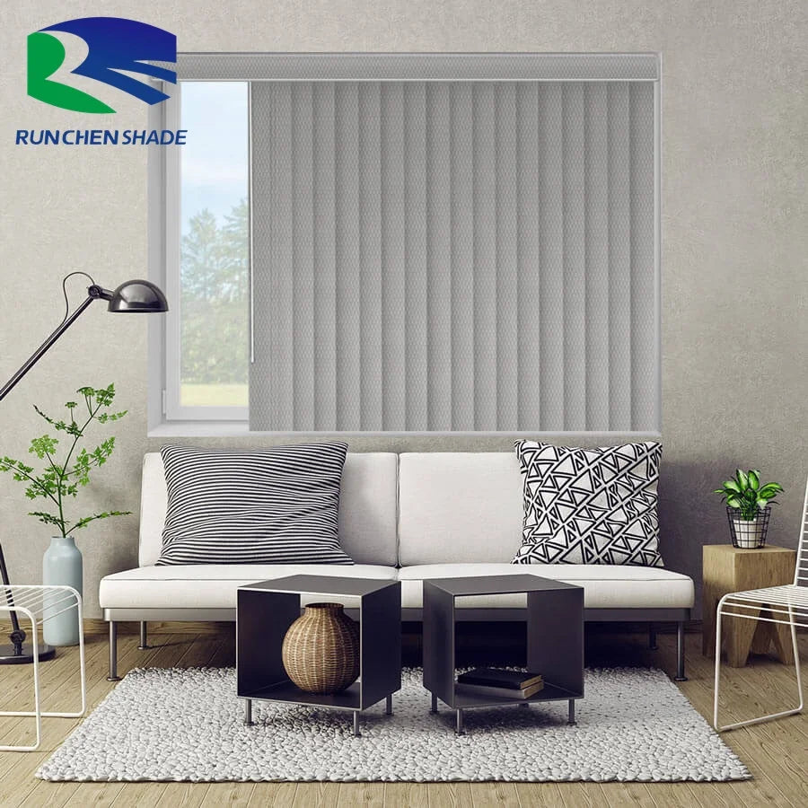 Dream Custom Polyester Fabric Vertical Blinds Shades Modern Fireproof Sliding Door French Window Sheer Patio Manual Curtain Rope