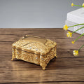 Vintage Exquisite Jewelry Box Metal High-grade Gem Flower Wedding Gift Box for Guest Jewelry Gift Box Jewelry Case