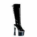 quality square round Coarse Heel head high heels 18cm fashion boots Stripper customized Fashion model stage perform ankle boot