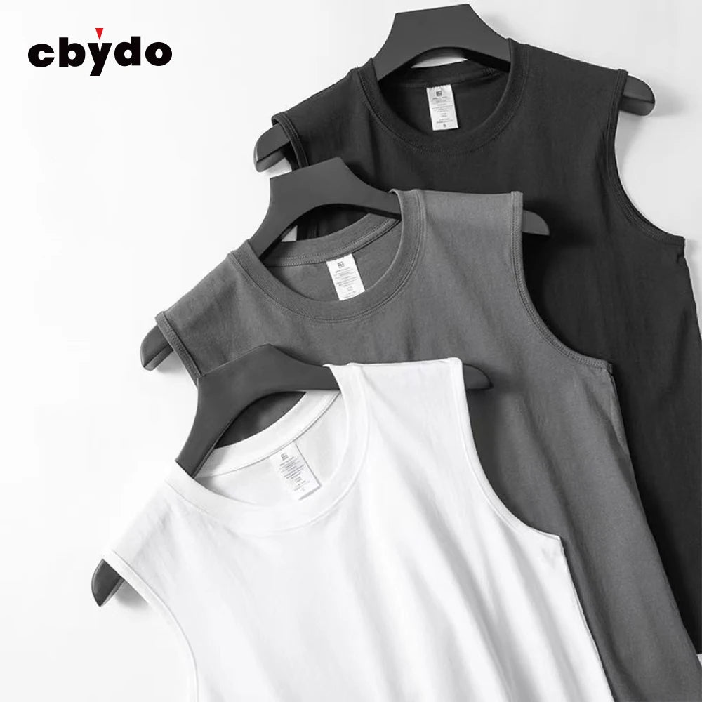 Mens Gym Vest Top 100% Cotton Street Wear Summer Bodybuilding Muscle Sleeveless Gym Design Men's T-Shirts tank Top Men
