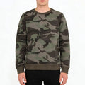 Custom Fleece Lined Camo Jersey Crew Neck Pull Over Camouflage Sweatshirt for Winter