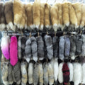 Factory Supply Fluffy and Fashionable fox tails Keychain Wholesale Natural Fox Tail Fairy Real Fox Tail Keychain