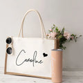 Custom Beach Burlap Tote Bags Sac En Jute Grocery Shopping Bag Bridesmaid Bridal Party Gifts Canvas Jute Tote Bags