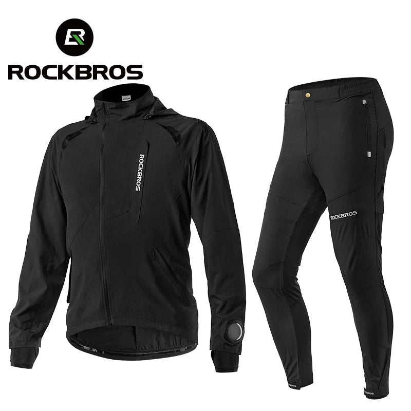 ROCKBROS Cycling Clothing Suits Men and Women Long Sleeves Trousers Outdoor Sports Bike Coat Thin Spring and Summer