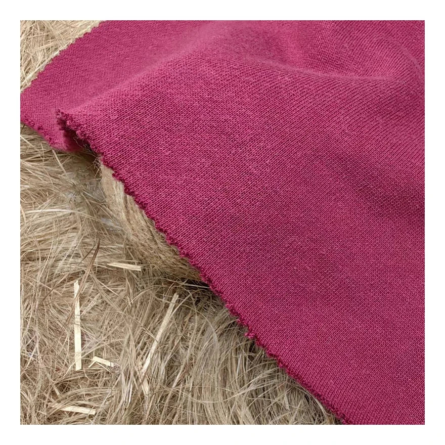 22008 Wholesale Eco Friendly 350gsm Hemp Organic Cotton Fleece Terry Knitted Fabric for Hoodies Home Textile Bags (OEKO-TEX