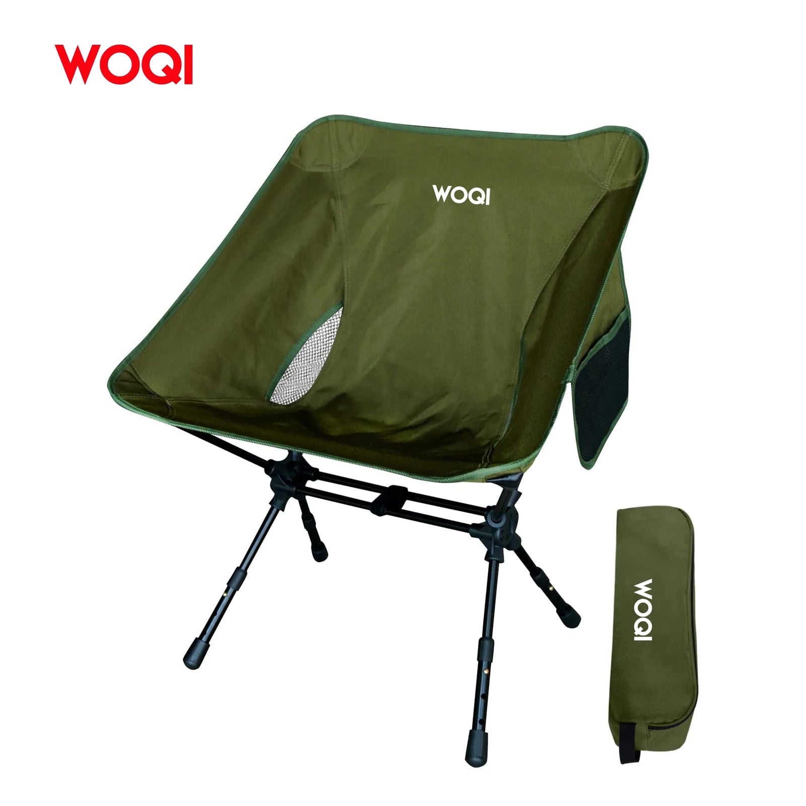 WOQI Outdoor Furniture Aircraft Grade Aluminum Lightweight Moon Camping Chair for Outside Beach Indoor Backyard