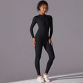 Custom Logo One Piece Workout Suit Half Zipper Yoga Suit Set for Women Outdoor Gym Fitness Jumpsuit Manufacturer