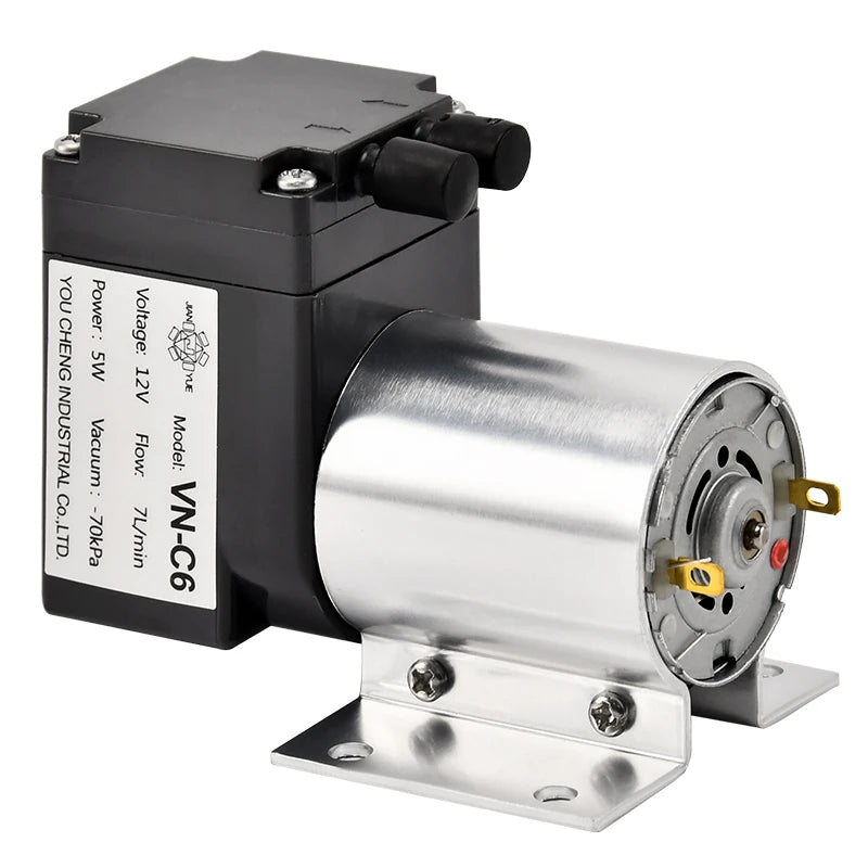 12V/24V/5W Small Air Negative Pressure Suction Pump DC Low Noise Electric High Vacuum Piston Pump