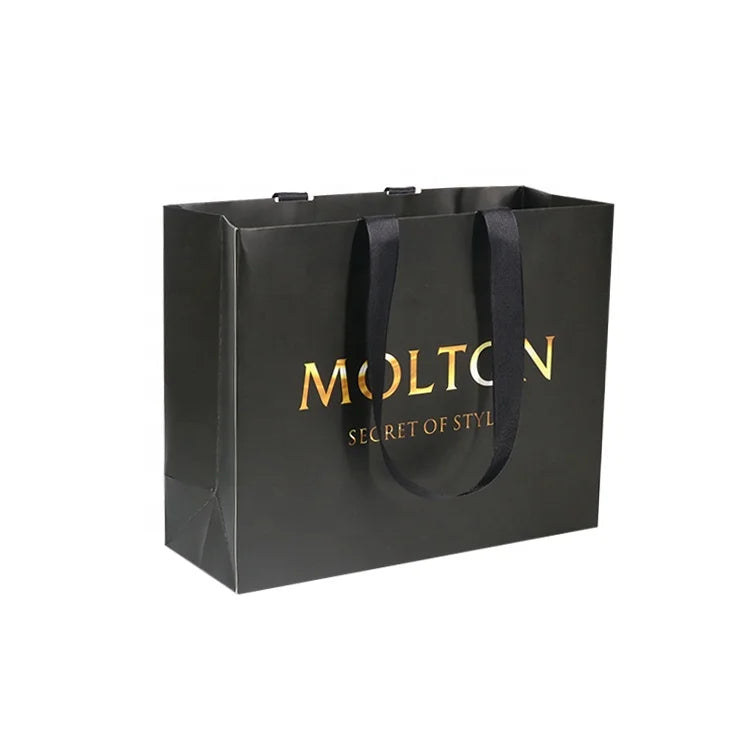 Custom Logo Shopping Clothes Packaging Customized Paper Bags With Handle
