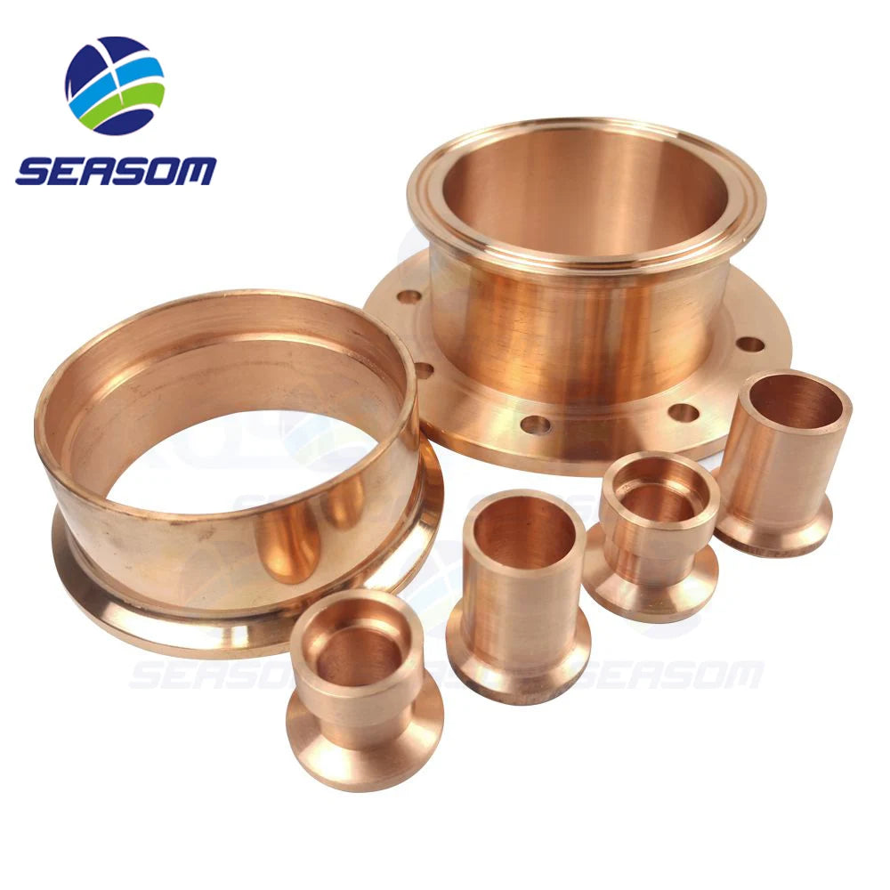 SEASOM 2 3 Inch Water Hose Brass Copper Tri Clover Clamp Ferrule Fittings
