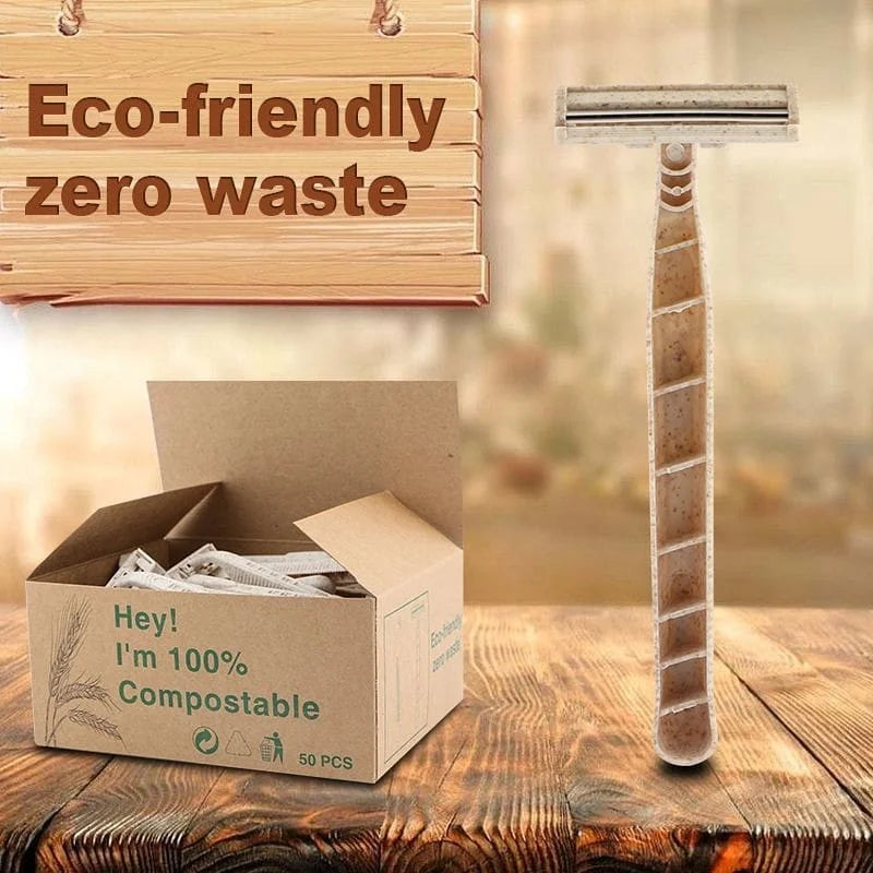 Double Blades Wheat Straw Razors Professional Production Low Price Blades Disposable Shaving Razor