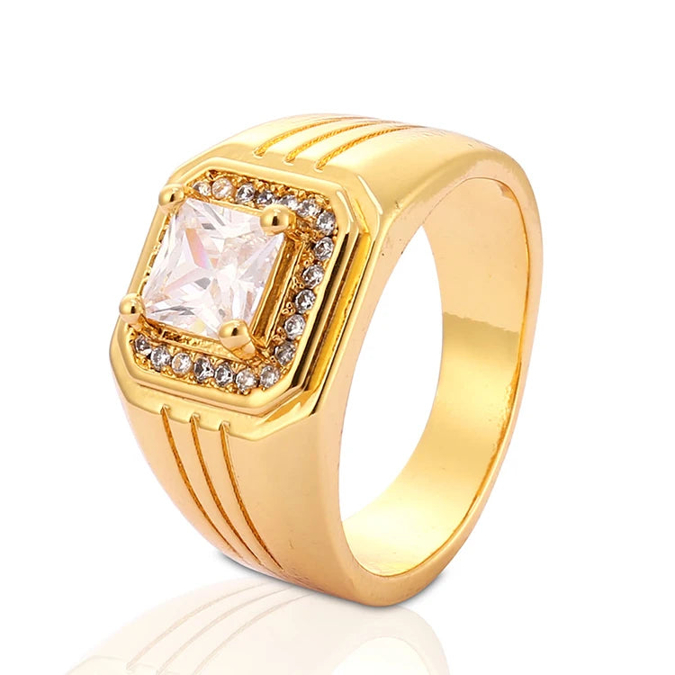 Custom Wedding Band Latest Cz Gold Ring Jewelry Women Fashion Design Cubic Zirconia Engagement Ring