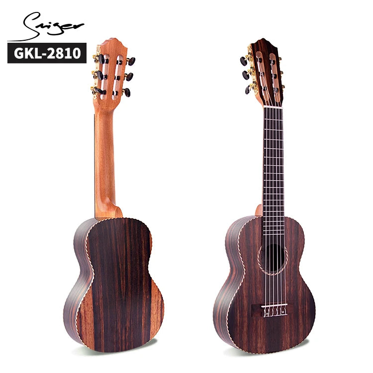 Wholesale Price 28inch Professional 6 String Small Size Ebony Wooden Guitarlele Ukulele