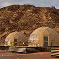 Outdoor Insulation Luxury Geodesic Dome Tent With Bathroom