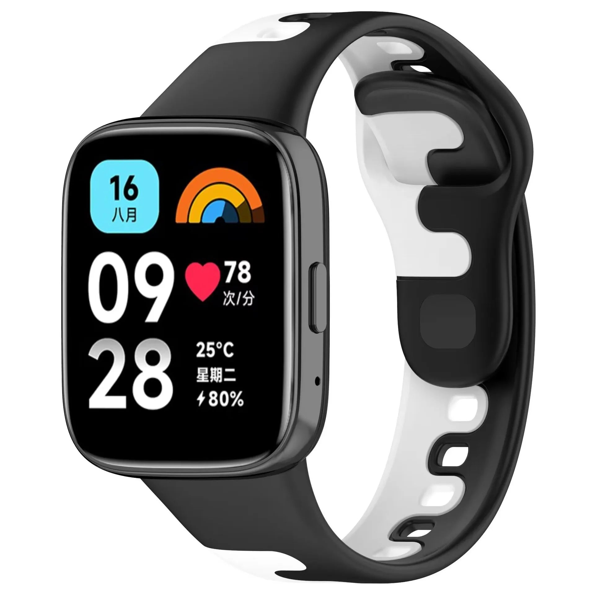 Smart Watch Strap Stitching Two Color Silicone Band for Mi Xiaomi Redmi Watch 3 Active Lite