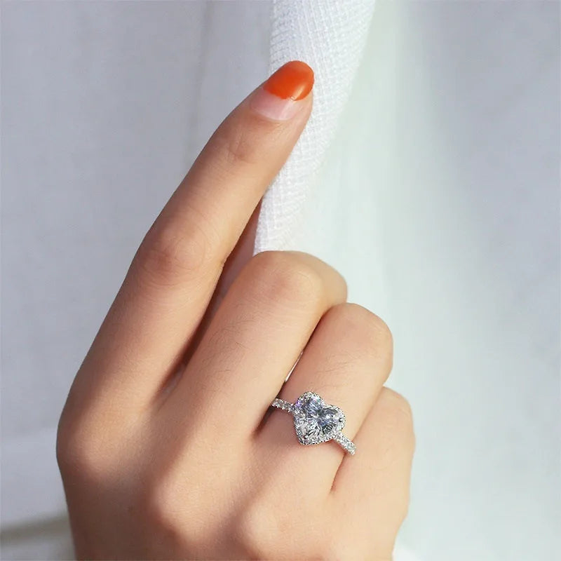 2025 Hot Selling Love Diamond Ring Couple Adjustable Wedding Ring for Gift