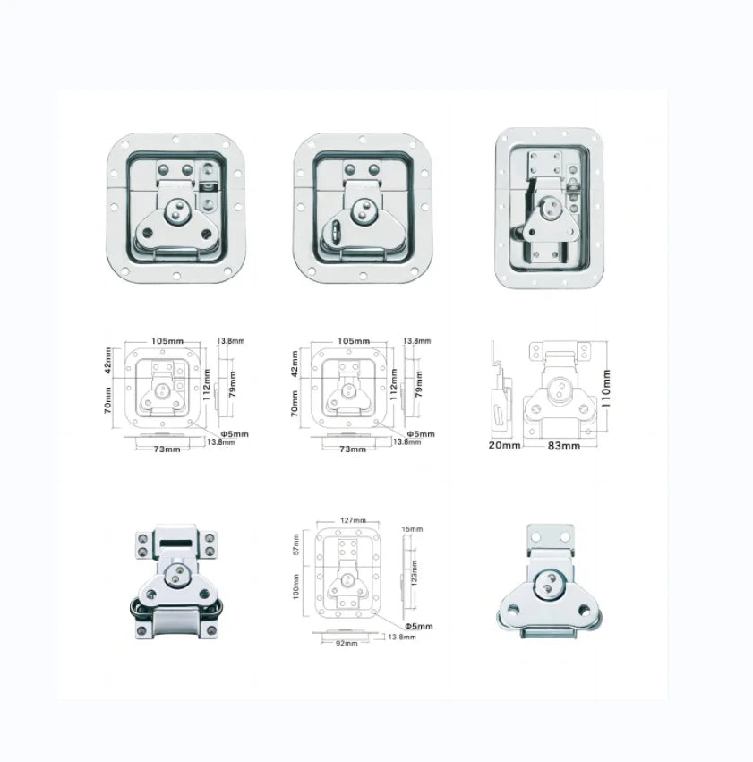 Durable Hardware Flight Case Butterfly Latch  Road Flight Case Butterfly Recessed Lock Flight case Accessories for Durability
