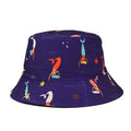 RTS Wholesale Cheap Price Reversible Full fox Print Bucket Hat Woman Man