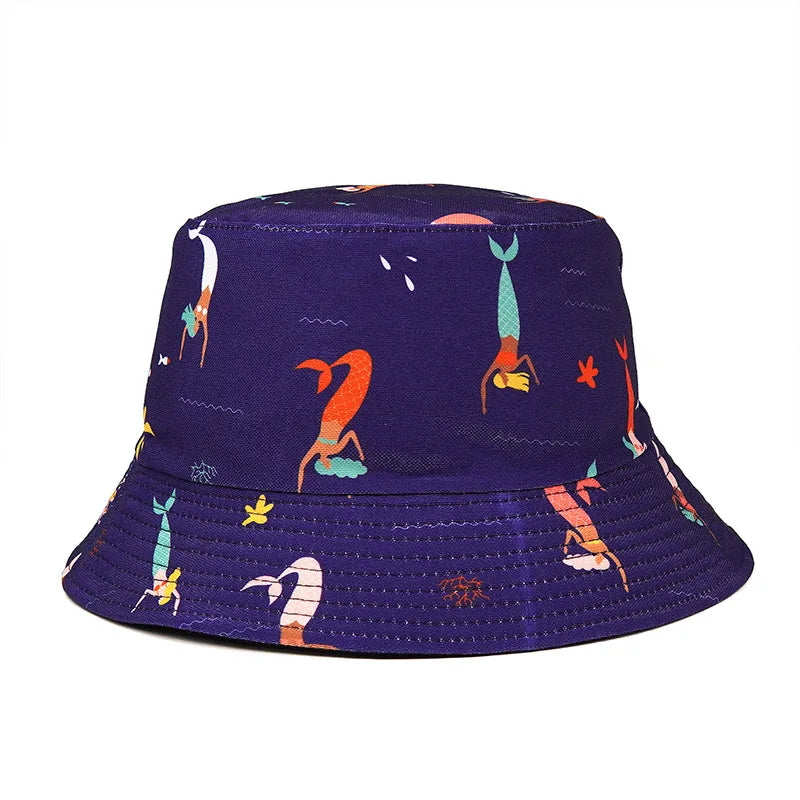 RTS Wholesale Cheap Price Reversible Full fox Print Bucket Hat Woman Man