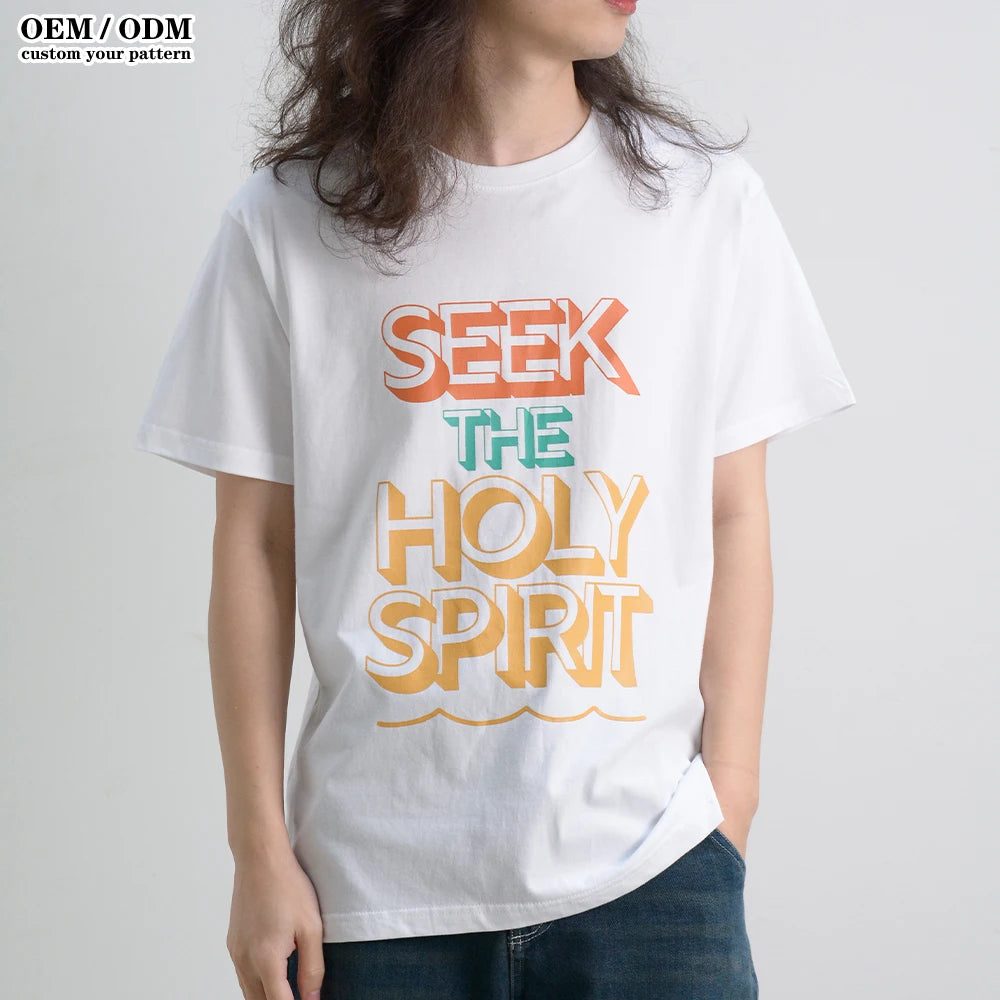 Sandian Silk Screen Printing 180 Gsm High Quality 100% Cotton Mens T-shirts Printing Embroidery Custom Blank Unisex T-shirt