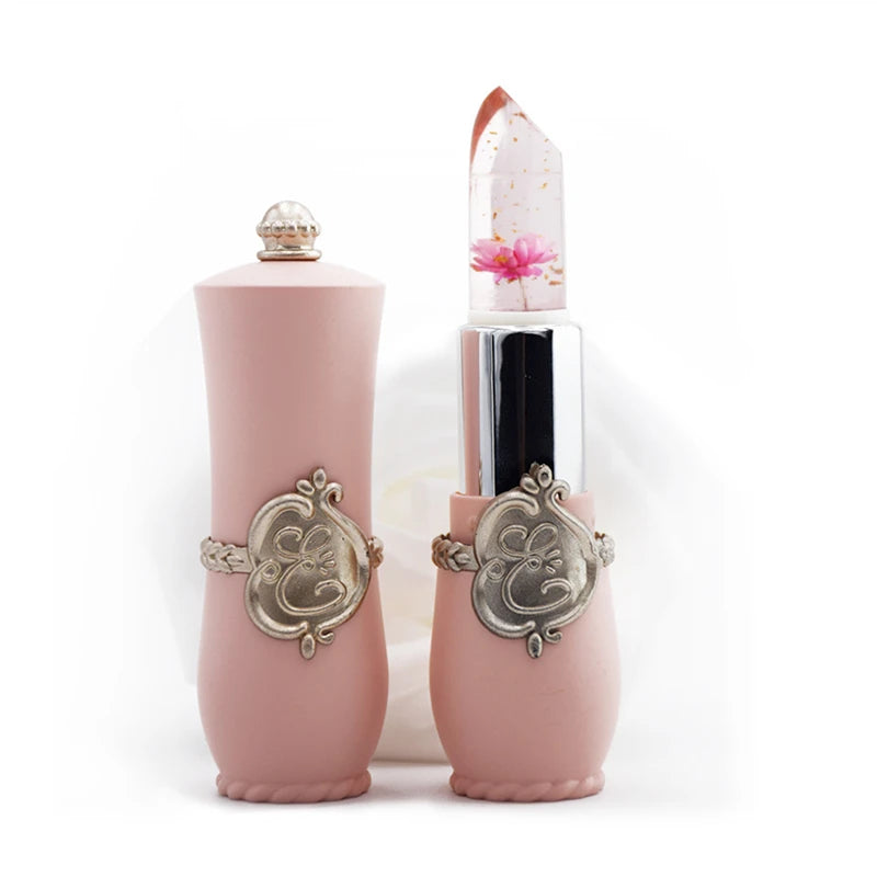 Temperature Color Change Flower Jelly Lipstick with 12 Color