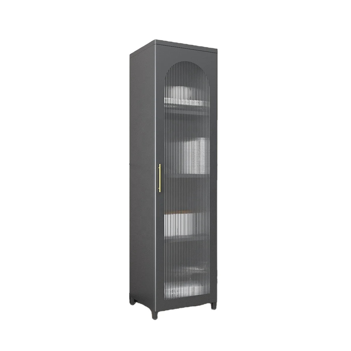 Custom Steel School Supplies Cabinet Toy Display Cabinet Tall Single Door Glass Door Bookcase File Cabinet