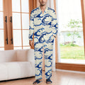 Custom Printing Men's Cuban Collar Pajama Set High Quality Sleepwear Pyjamas for Men Man Pajama Set