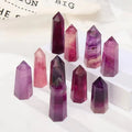 Crystals Healing Stones Purple Fluorite Quartz Points Spiritual Wands Feng Shui Tower for Meditation