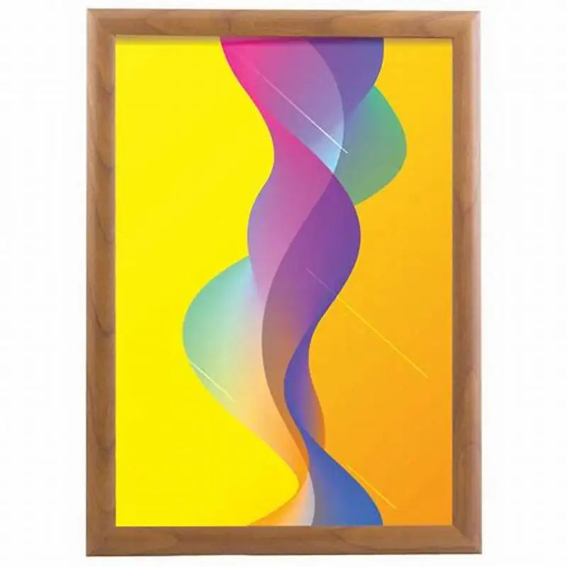 Wooden Effect Aluminum Clip Board Public Advertising Snap Frame 70x100 Office Certificate Frame