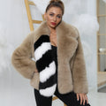 Winter Windproof Real Fur Coat Plus Size Fashion Clothes Jackets for Women