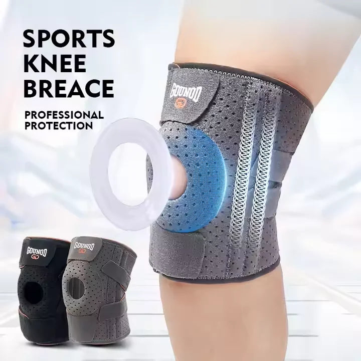 Adjustable Custom Logo Compression Knee Sleeves Sports Non-slip Protector with Silicone Breathable Knee Brace Support