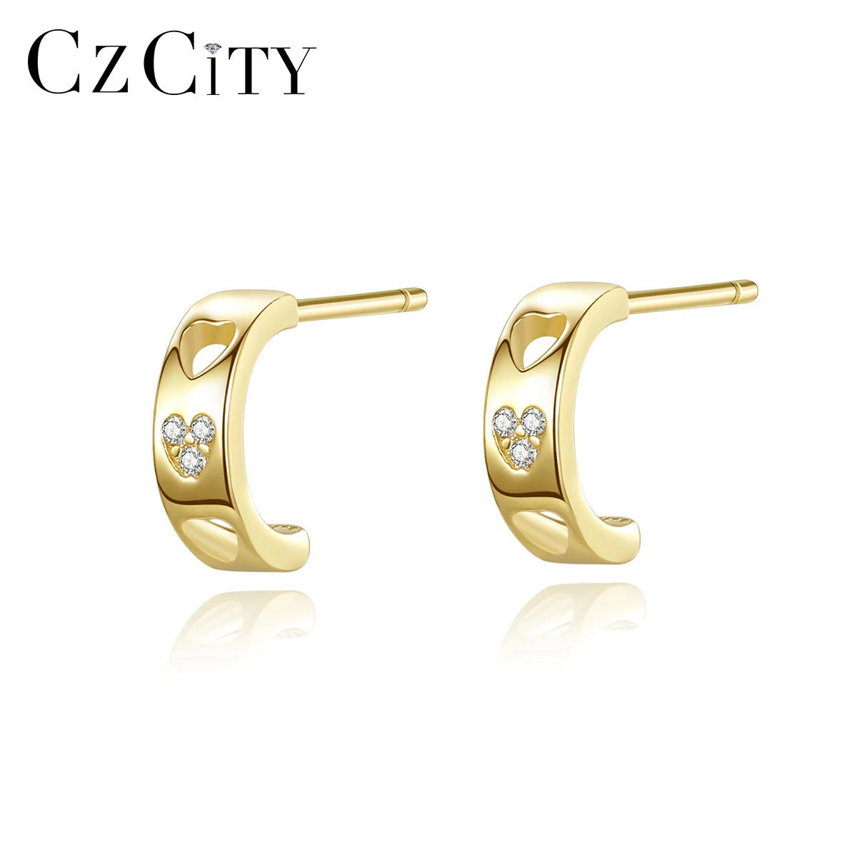 CZCITY 925 Silver Gold Plated Sterling Wholesale Cheap Earing Simple Ear Cuff 925Silver Jewelry Ear Cuff Earring